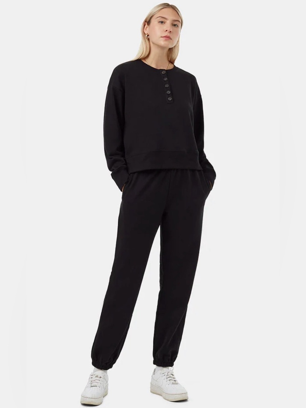 NWT Tentree Meteorite Black TreeTerry Joggers Women's Size Small